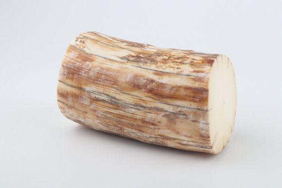 Round mammoth ivory piece