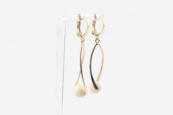 Elegant Drop Mammoth Ivory Earrings
