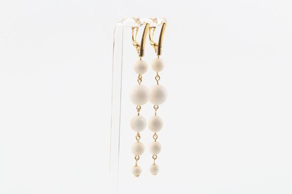 Long Graduated Mammoth Ivory Earrings