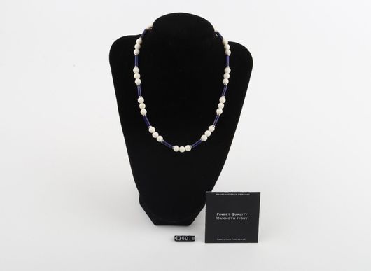 Mammoth Ivory and Lapis Lazuli Necklace