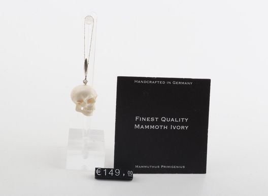 Mammoth Ivory Skull Pendant