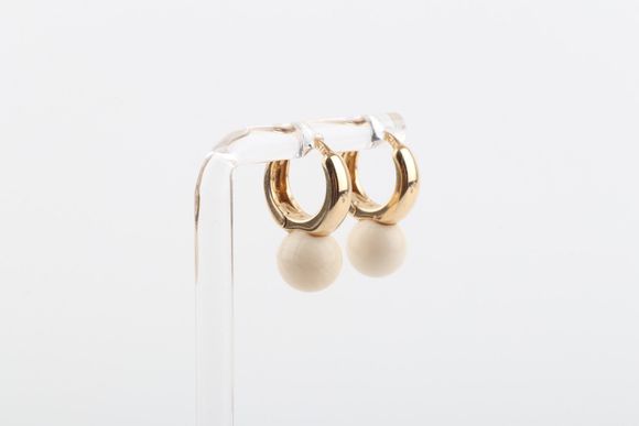 Minimalistic Mammoth Ivory Hoops