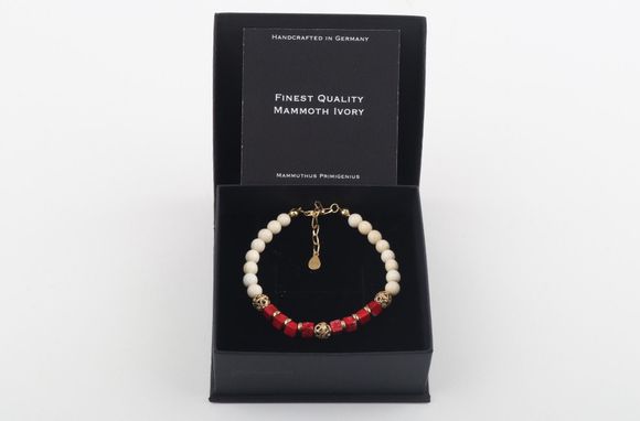 Pink Electric Mammoth Ivory Bracelet