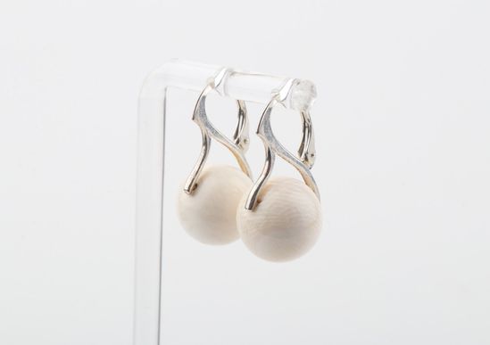 Mammoth Ivory Leverback Earrings
