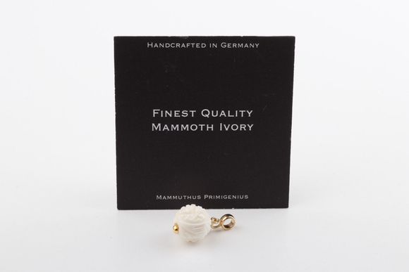 Mini Rose Mammoth Ivory Pendant